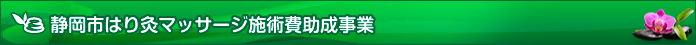 静岡市はり灸マッサージ施術費助成事業